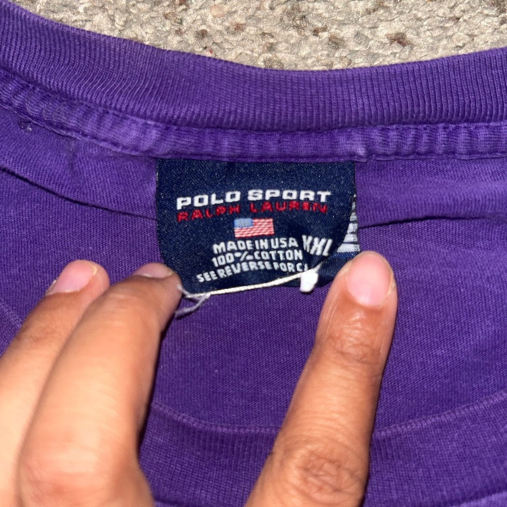 Polo by Ralph Lauren Sport Purple Tee Size XXL - Picture 3 of 5